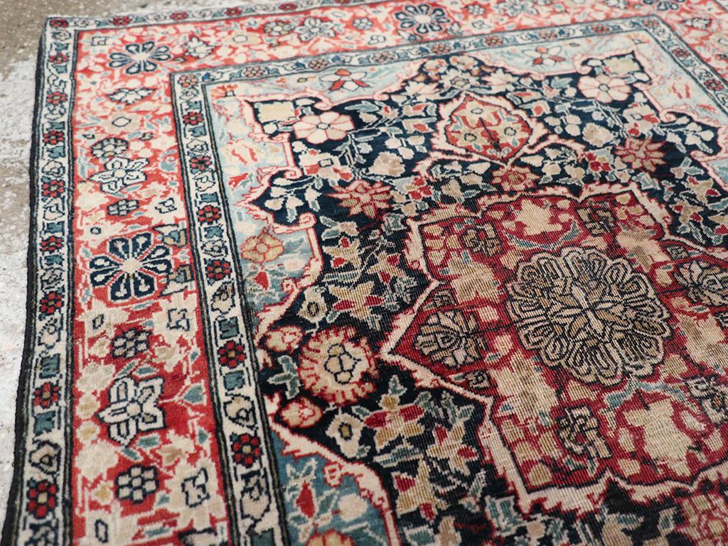 Galerie Shabab Collection Frühes 20. Jahrhundert Persischer Mohtasham Kashan Teppich (Kaschan) im Angebot