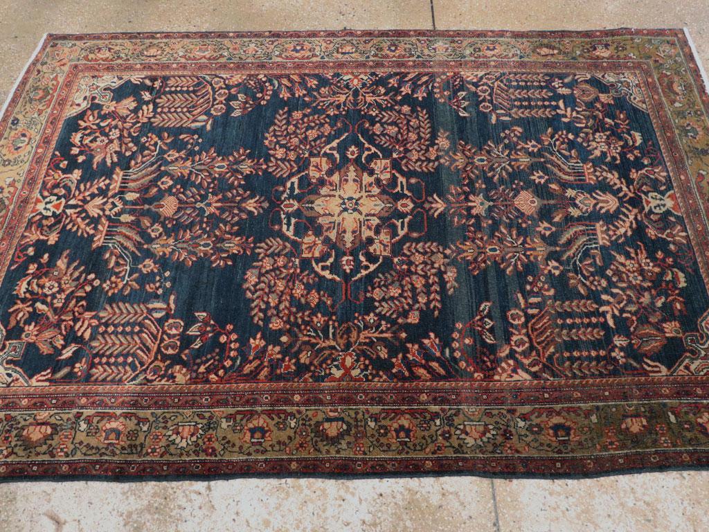 Galerie Shabab Collection Early 20th Century Persian Sarouk Fereghan Accent Rug In Good Condition For Sale In New York, NY