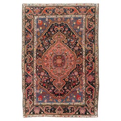 Antique Galerie Shabab Collection Early 20th Century Persian Sarouk Throw Rug