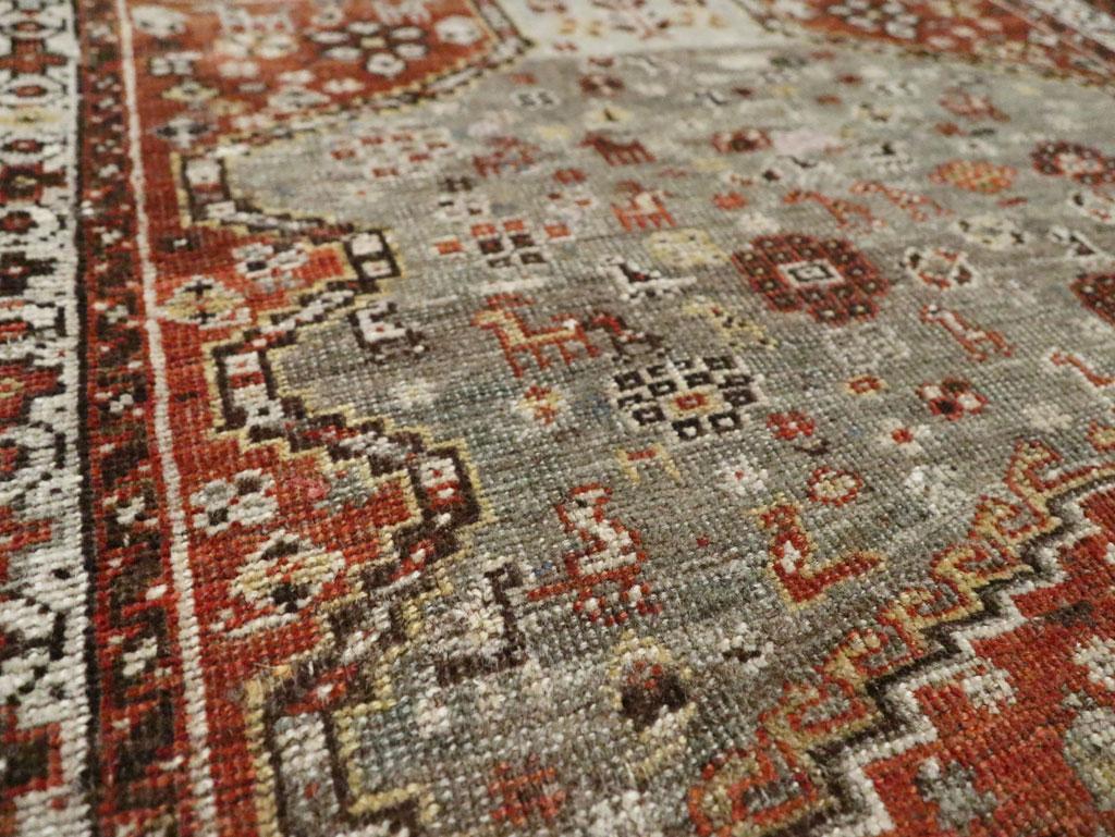 Tribal Galerie Shabab Collection Early 20th Century Persian Shiraz Throw Rug For Sale