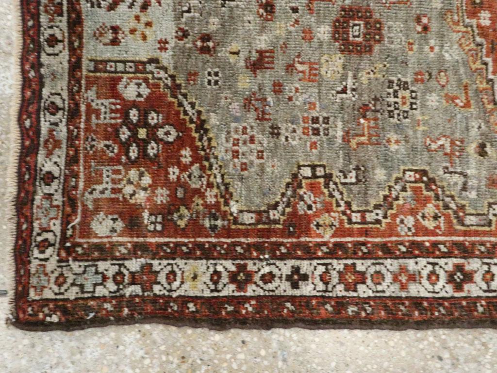 Galerie Shabab Collection Early 20th Century Persian Shiraz Throw Rug In Excellent Condition For Sale In New York, NY