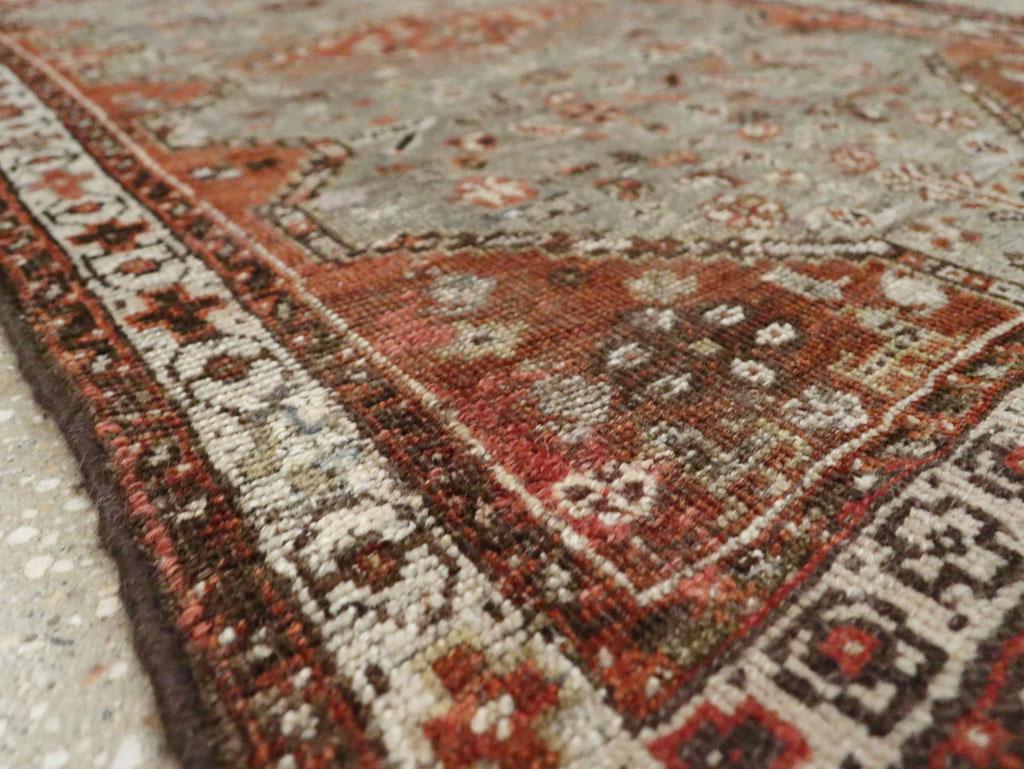 Wool Galerie Shabab Collection Early 20th Century Persian Shiraz Throw Rug For Sale