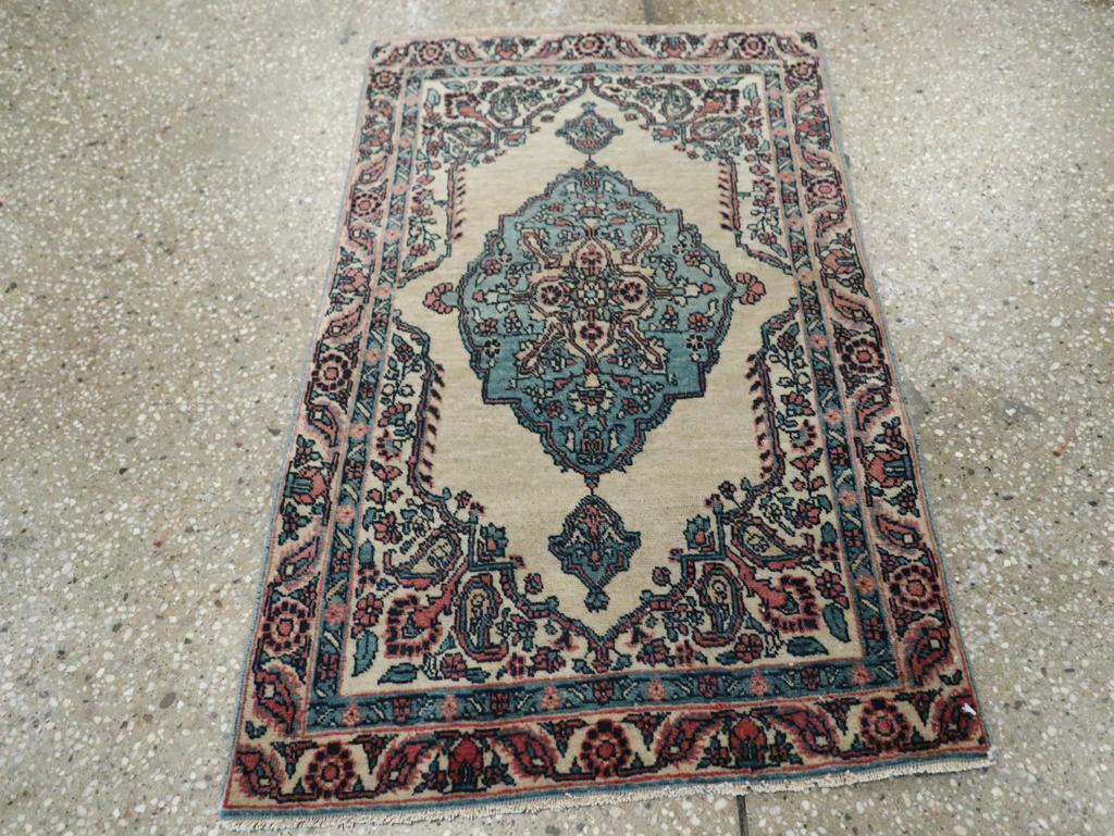 This early 20th-century Persian Tabriz Haji Jalili rug, measuring 1'8
