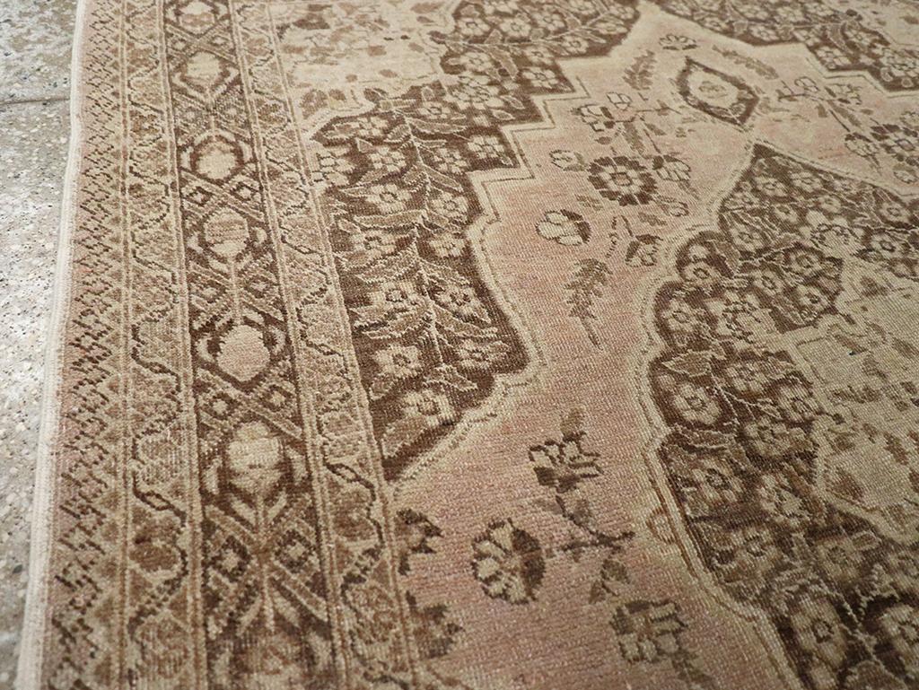 Hand-Knotted Galerie Shabab Collection Early 20th Century Persian Tabriz Rug For Sale