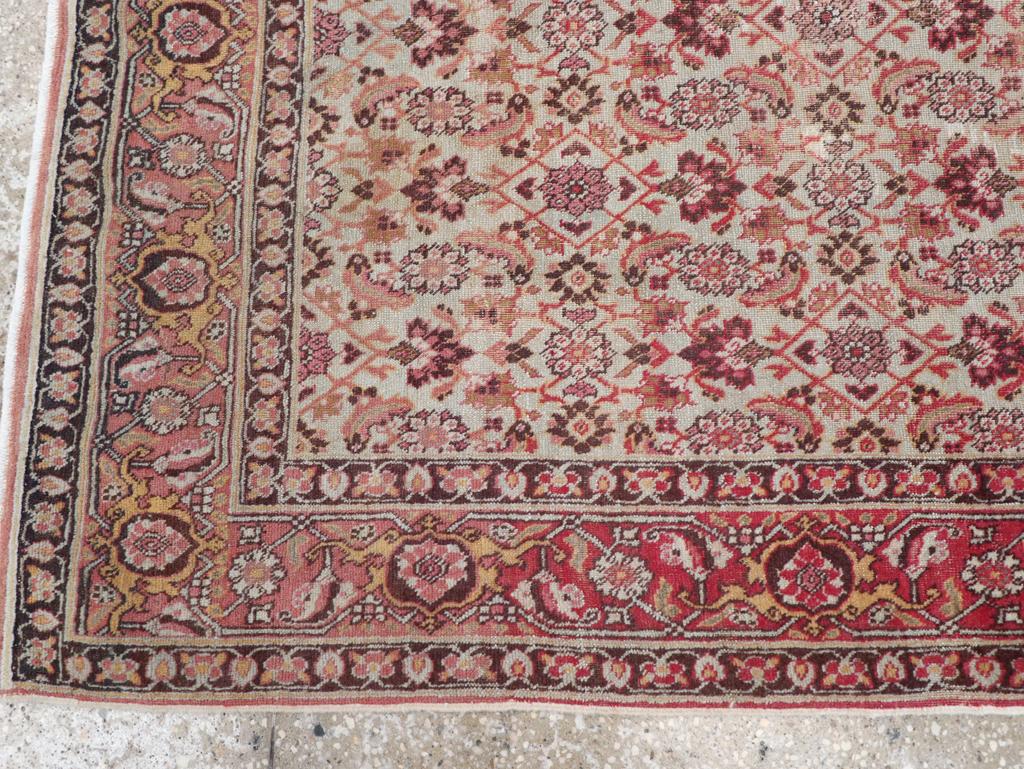 Wool Galerie Shabab Collection Early 20th Century Persian Tabriz Throw Rug For Sale
