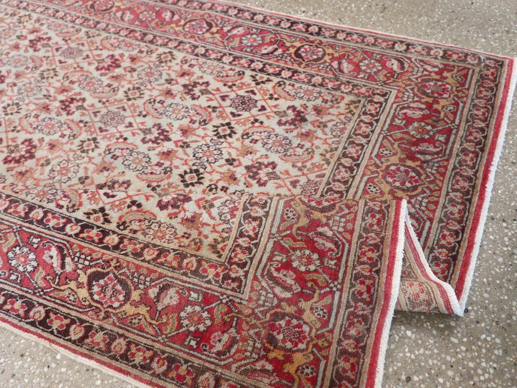Galerie Shabab Collection Early 20th Century Persian Tabriz Throw Rug For Sale 2