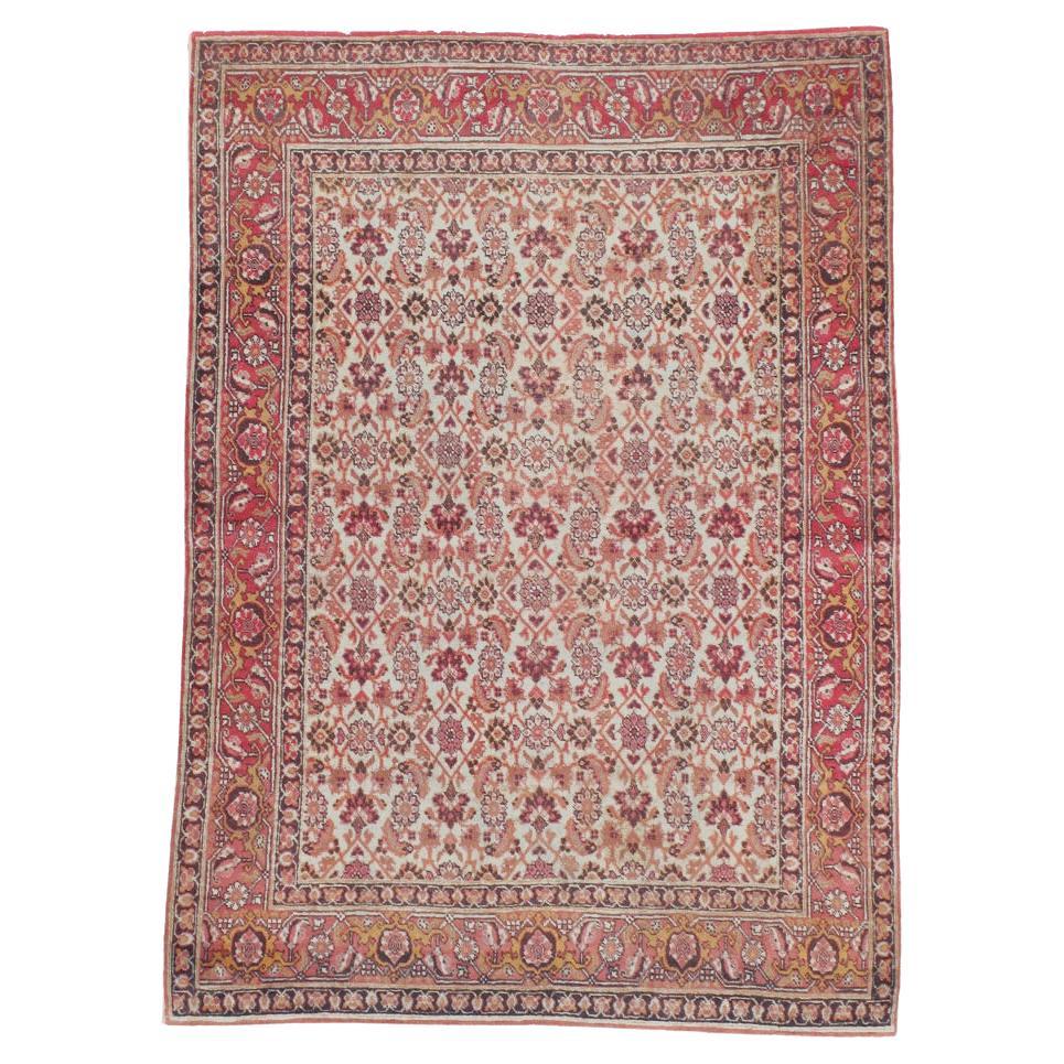 Galerie Shabab Collection Early 20th Century Persian Tabriz Throw Rug For Sale