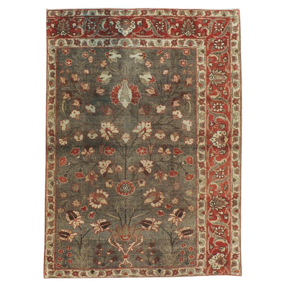 Galerie Shabab Collection Early 20th Century Persian Tabriz Throw Rug