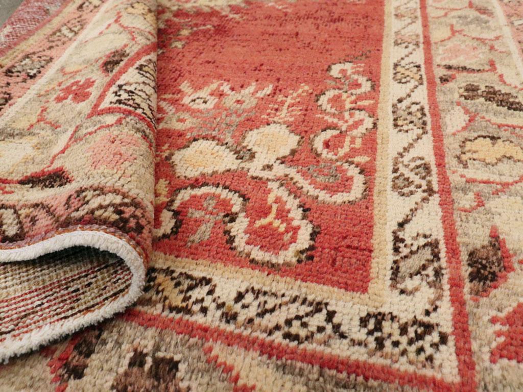 Wool Galerie Shabab Collection Early 20th Century Turkish Oushak Rug For Sale