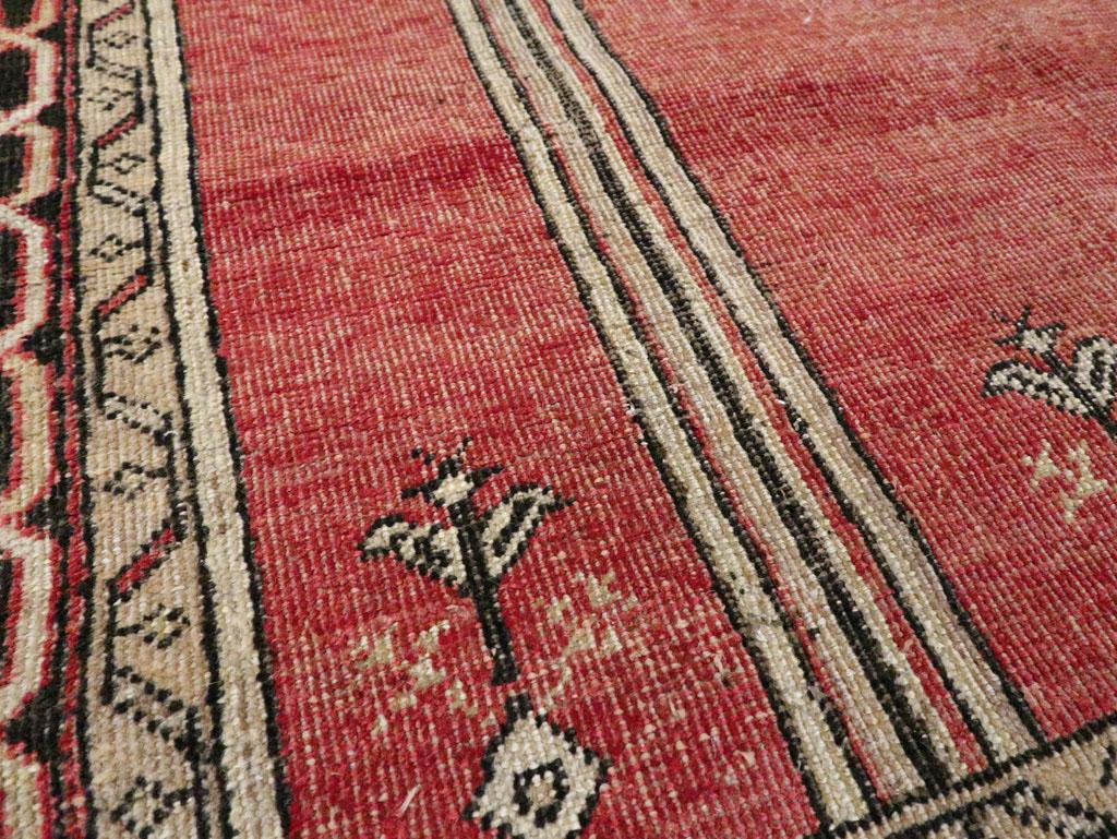 Hand-Knotted Galerie Shabab Collection Early 20th Century Turkish Oushak Throw Rug For Sale