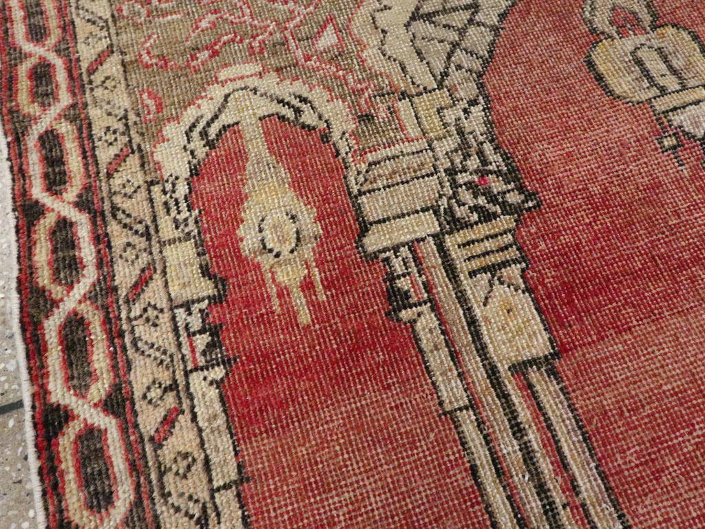 Galerie Shabab Collection Early 20th Century Turkish Oushak Throw Rug In Excellent Condition For Sale In New York, NY