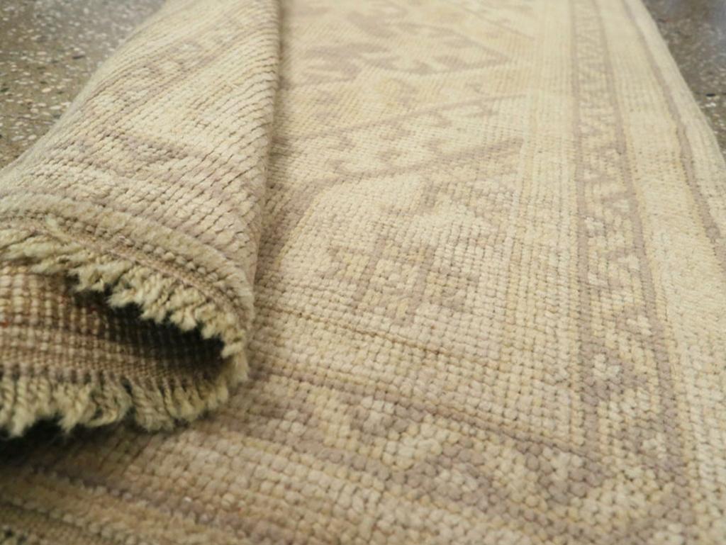 Galerie Shabab Collection Early 20th Century Turkish Oushak Throw Rug For Sale 1