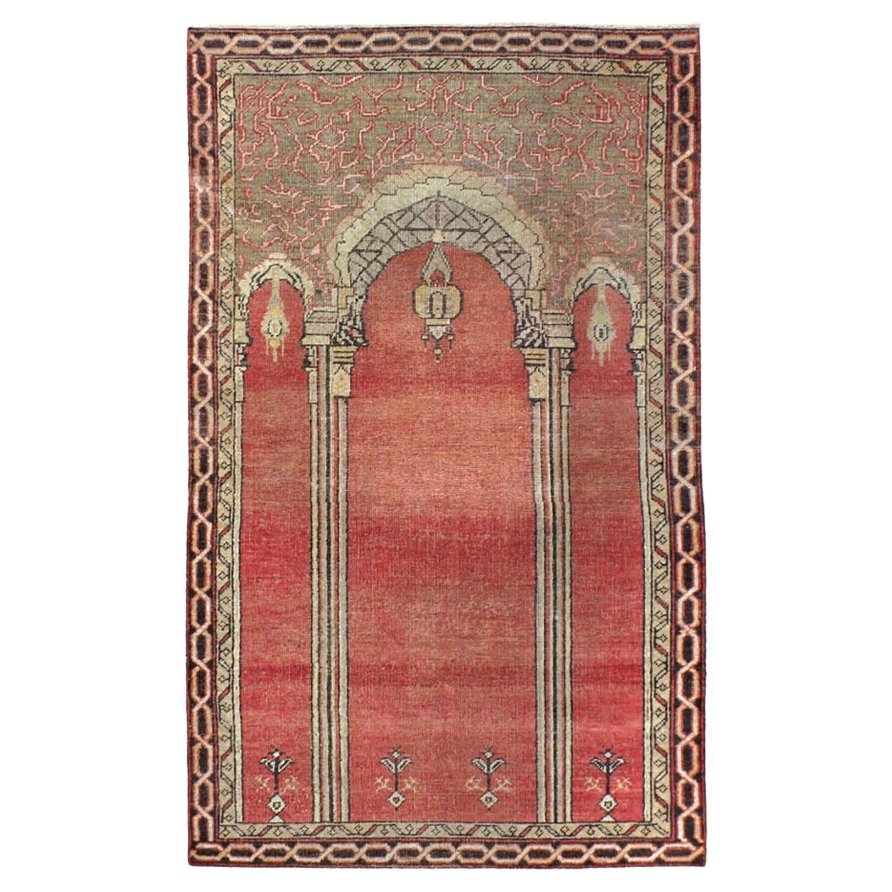 Galerie Shabab Collection Early 20th Century Turkish Oushak Throw Rug For Sale