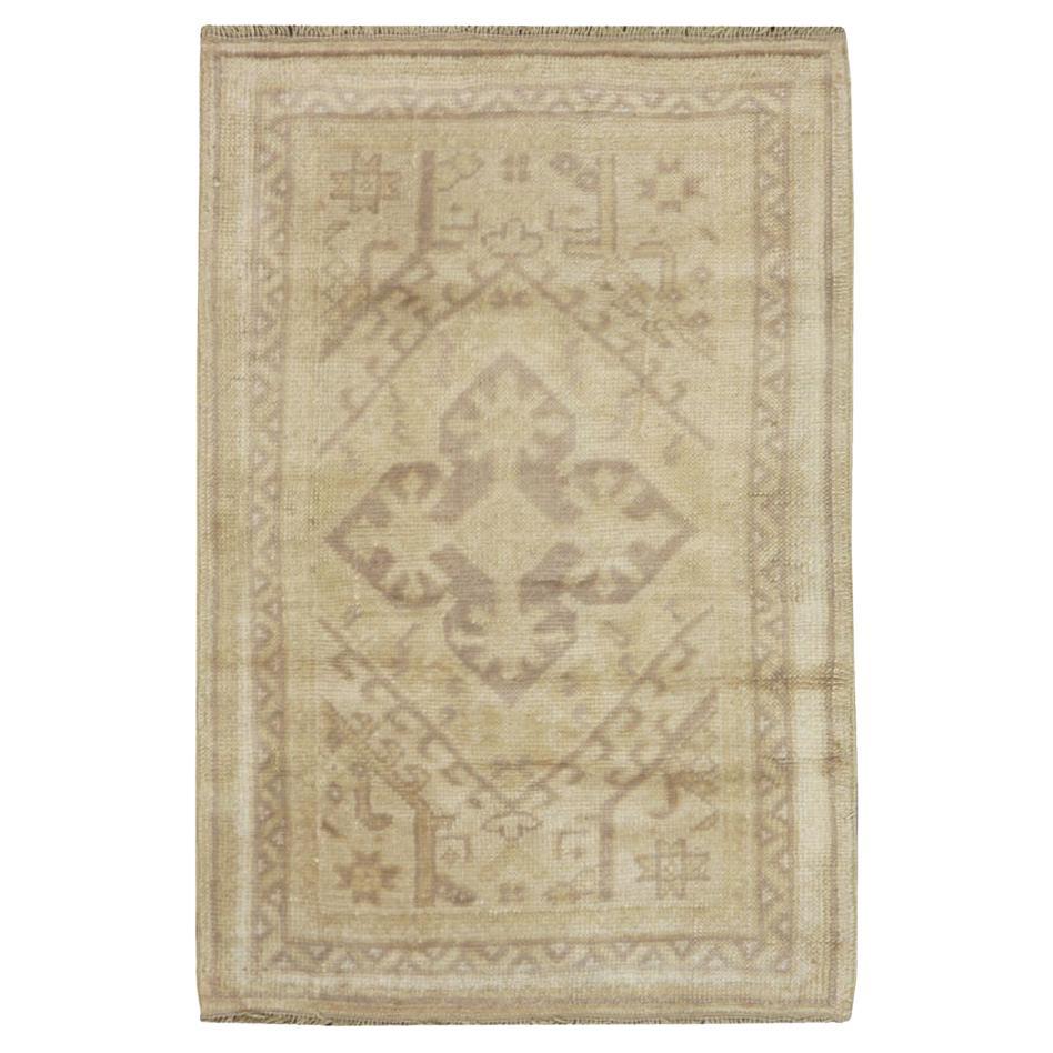 Galerie Shabab Collection Early 20th Century Turkish Oushak Throw Rug For Sale