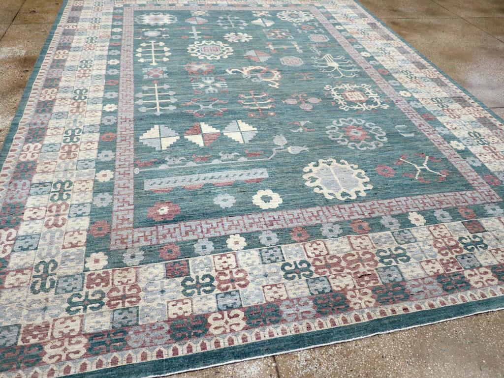 Galerie Shabab Kollektion Handgefertigter moderner Teppich aus Ostturkestan Khotan in Zimmergröße (21. Jahrhundert und zeitgenössisch) im Angebot