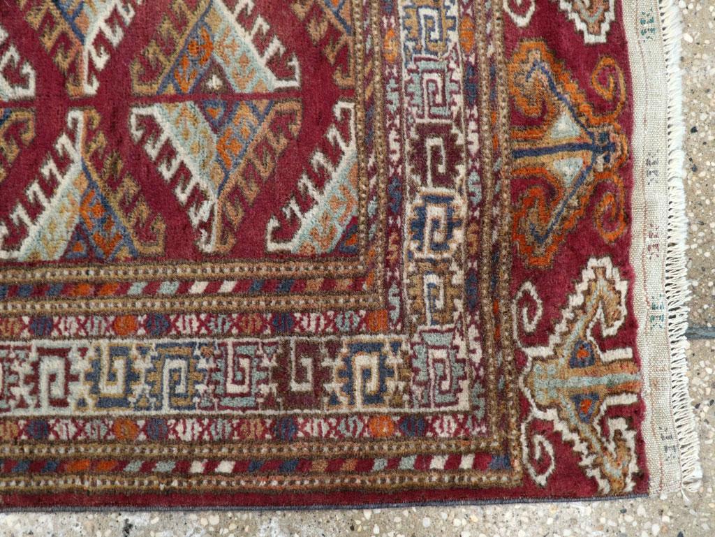 Galerie Shabab Collection Mid-20th Century Central Asian Tekke Throw Rug For Sale 2