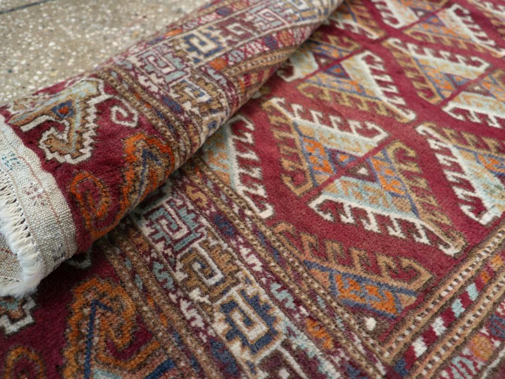 Galerie Shabab Collection Mid-20th Century Central Asian Tekke Throw Rug For Sale 3