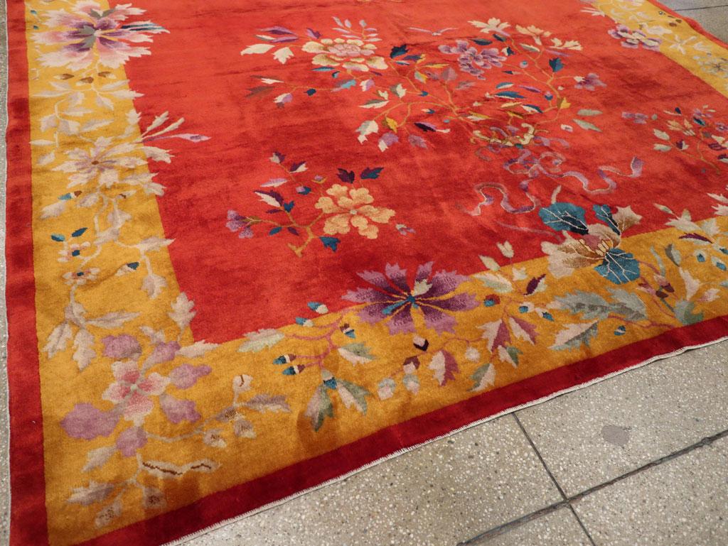 Galerie Shabab Collection Mid-20th Century Chinese Art Deco Room Size Carpet For Sale 1
