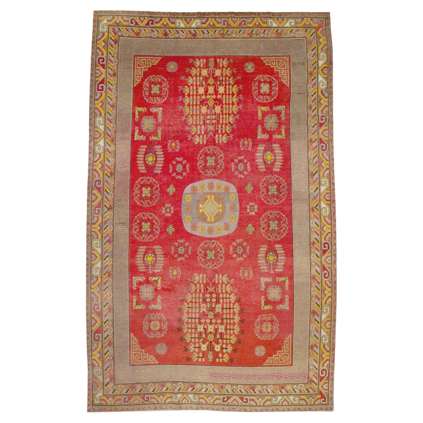 Galerie Shabab Collection Mid-20th Century East Turkestan Khotan Carpet For Sale