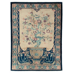 Collection Mid-20th Century Handmade Chinese Art Deco Accent Rug