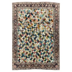 Tapis Art Déco persan Mahal fait à la main de la collection Galerie Shabab du milieu du 20e siècle