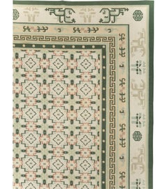 Galerie Shabab Collection Mid-20th Century Indian Flatweave Dhurrie Large Carpet