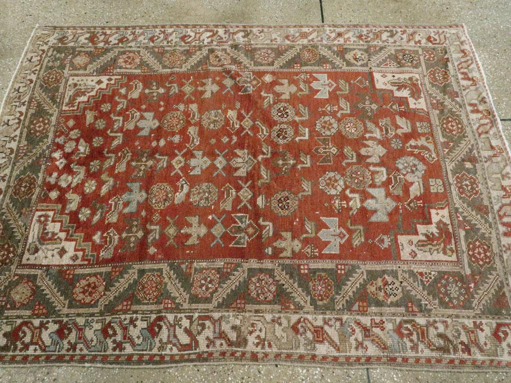Galerie Shabab Collection Mid-20th Century Persian Afshar Throw Rug Persa en venta