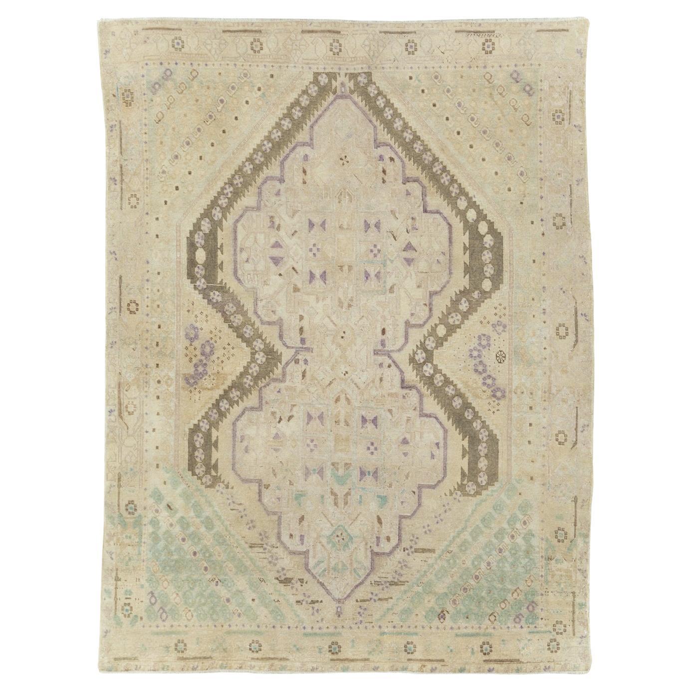 Galerie Shabab Collection Mid-20th Century Persian Afshar Throw Rug For Sale