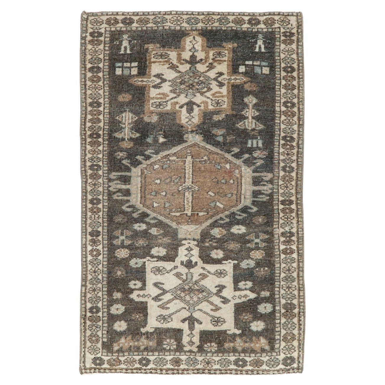 Galerie Shabab Collection Mid-20th Century Persian Karajeh Throw Rug
