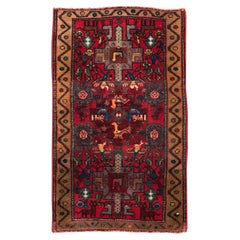 Galerie Shabab Collection Tappeto pittorico persiano curdo della metà del XX secolo