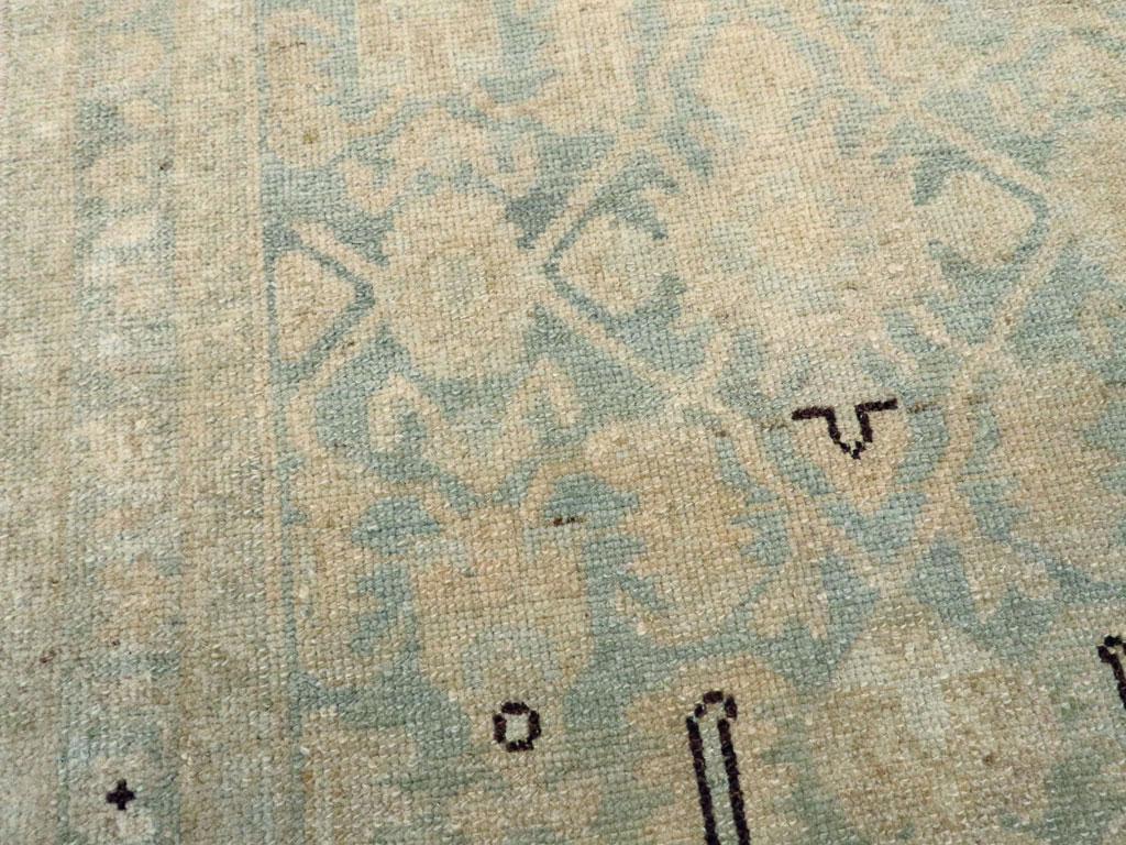 Hand-Knotted Galerie Shabab Collection Mid-20th Century Persian Malayer Throw Rug For Sale