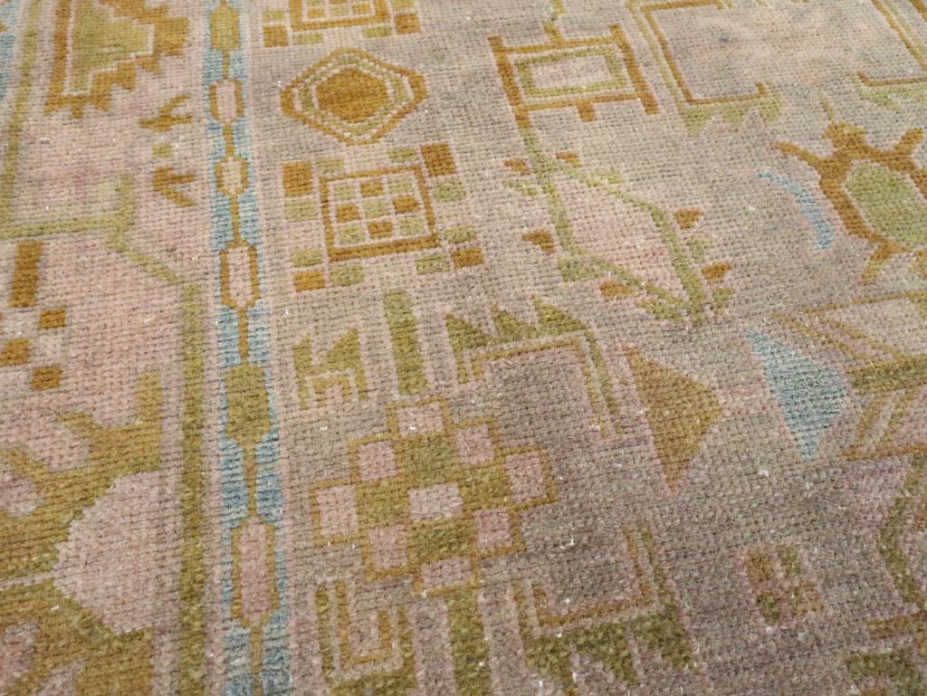 Persiano Galerie Shabab Collection Mid-20th Century Persian Malayer Throw Rug in vendita