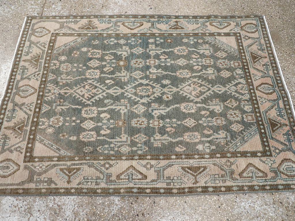 Noué à la main Collection Sabab, tapis persan Malayer du milieu du 20e siècle en vente