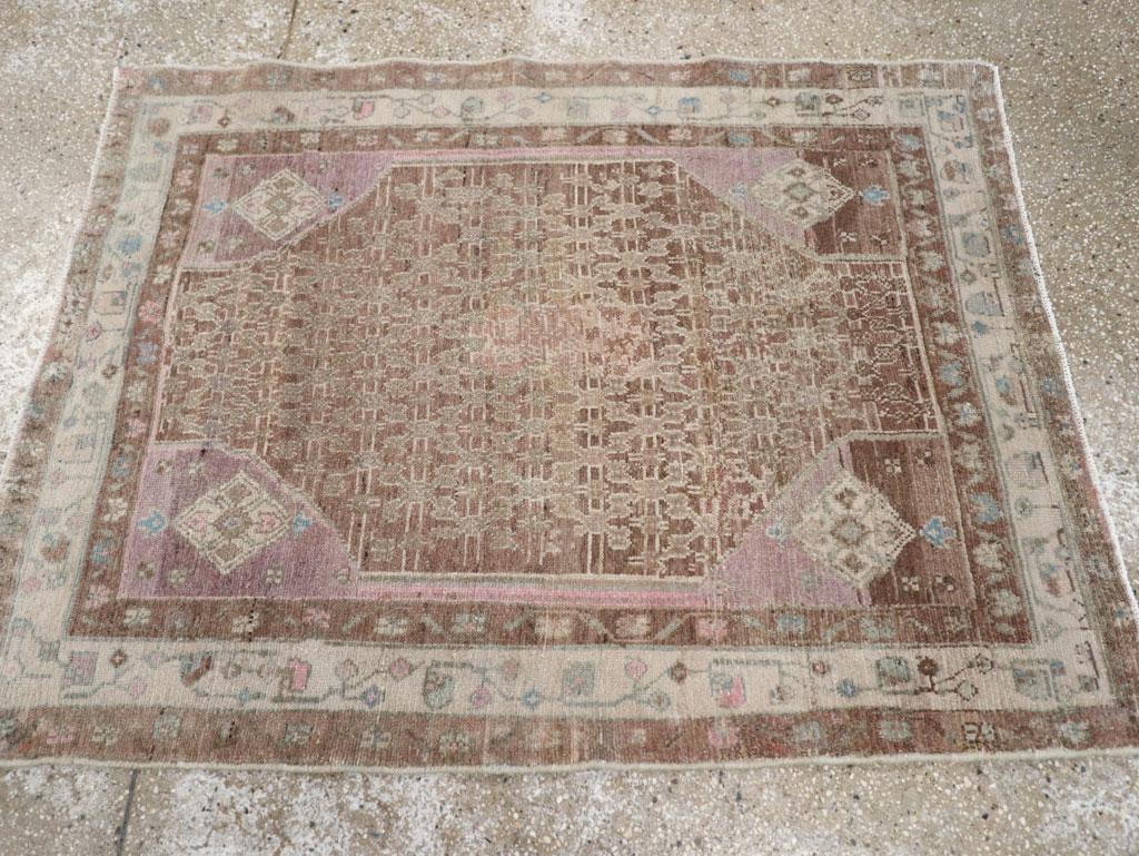Noué à la main Collection Sabab, tapis persan Malayer du milieu du 20e siècle en vente