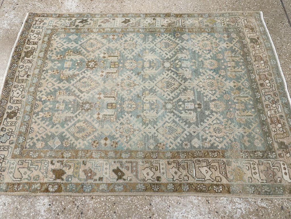 Noué à la main Collection Sabab, tapis persan Malayer du milieu du 20e siècle en vente