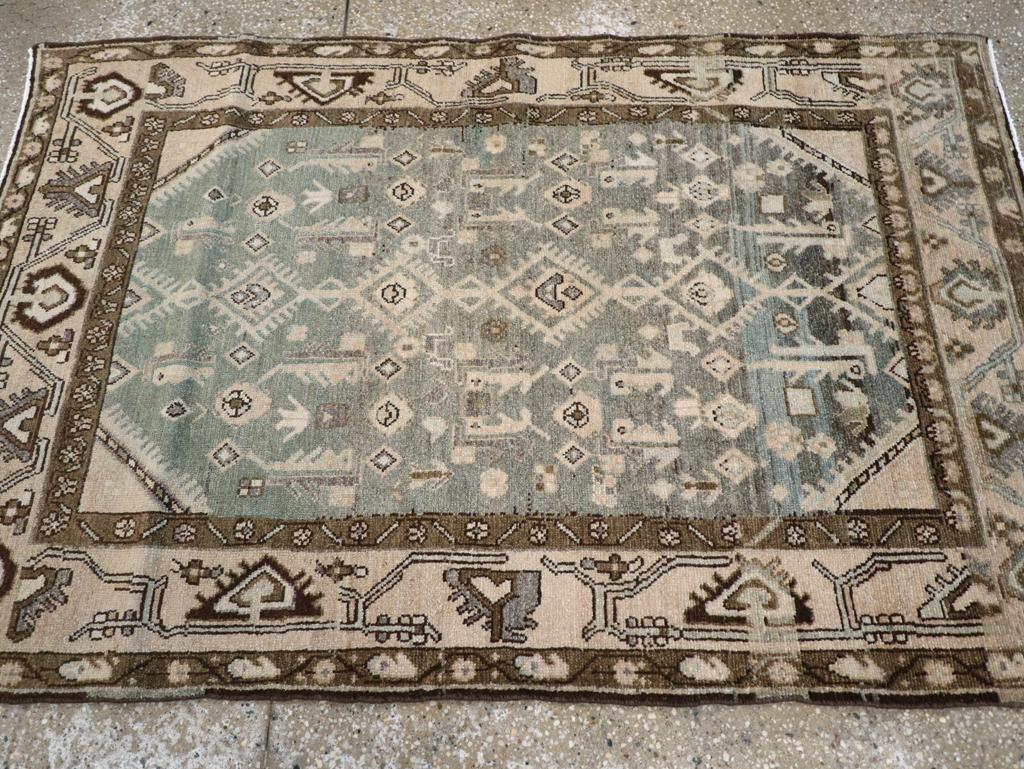 Noué à la main Collection Sabab, tapis persan Malayer du milieu du 20e siècle en vente