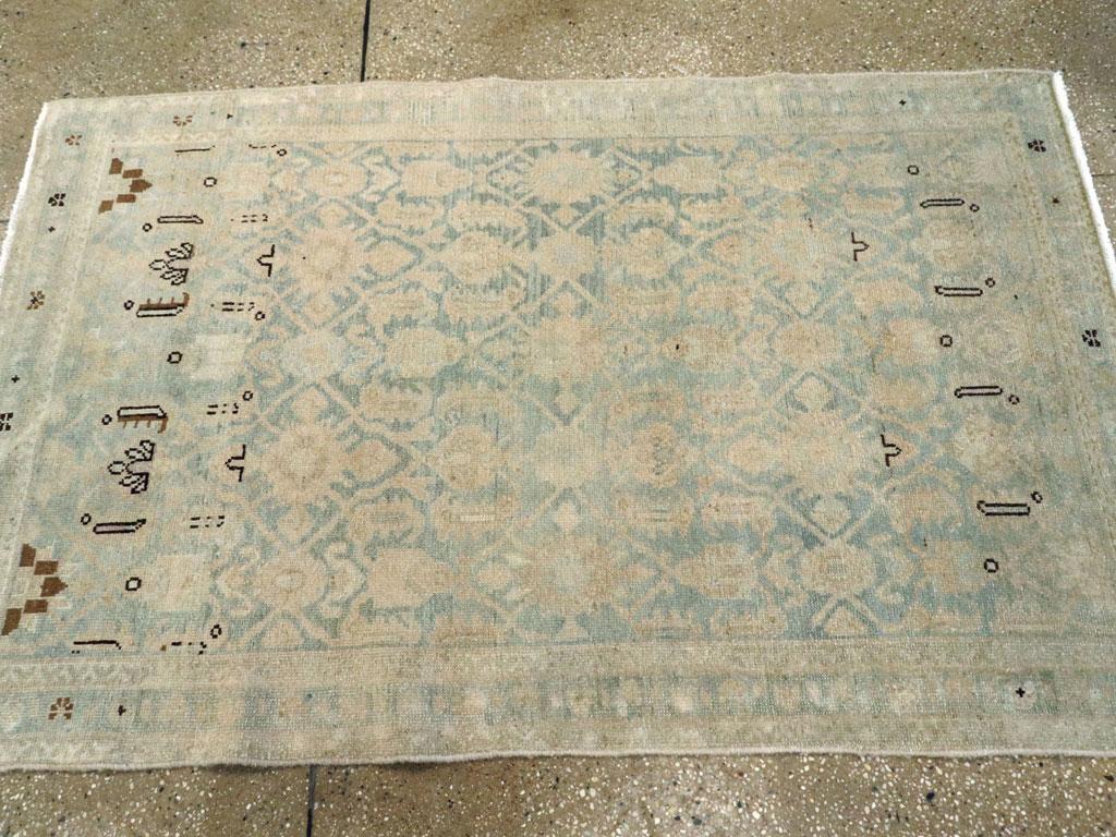 Galerie Shabab Collection Mid-20th Century Persian Malayer Throw Rug In Excellent Condition For Sale In New York, NY
