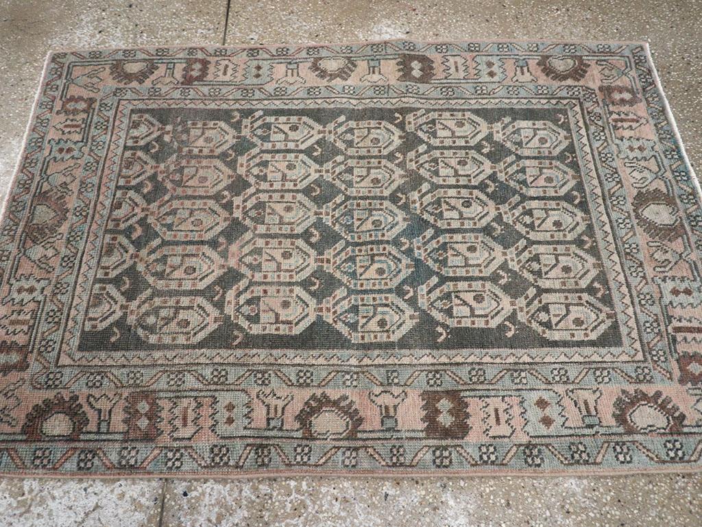 Noué à la main Collection Sabab, tapis persan Malayer du milieu du 20e siècle en vente
