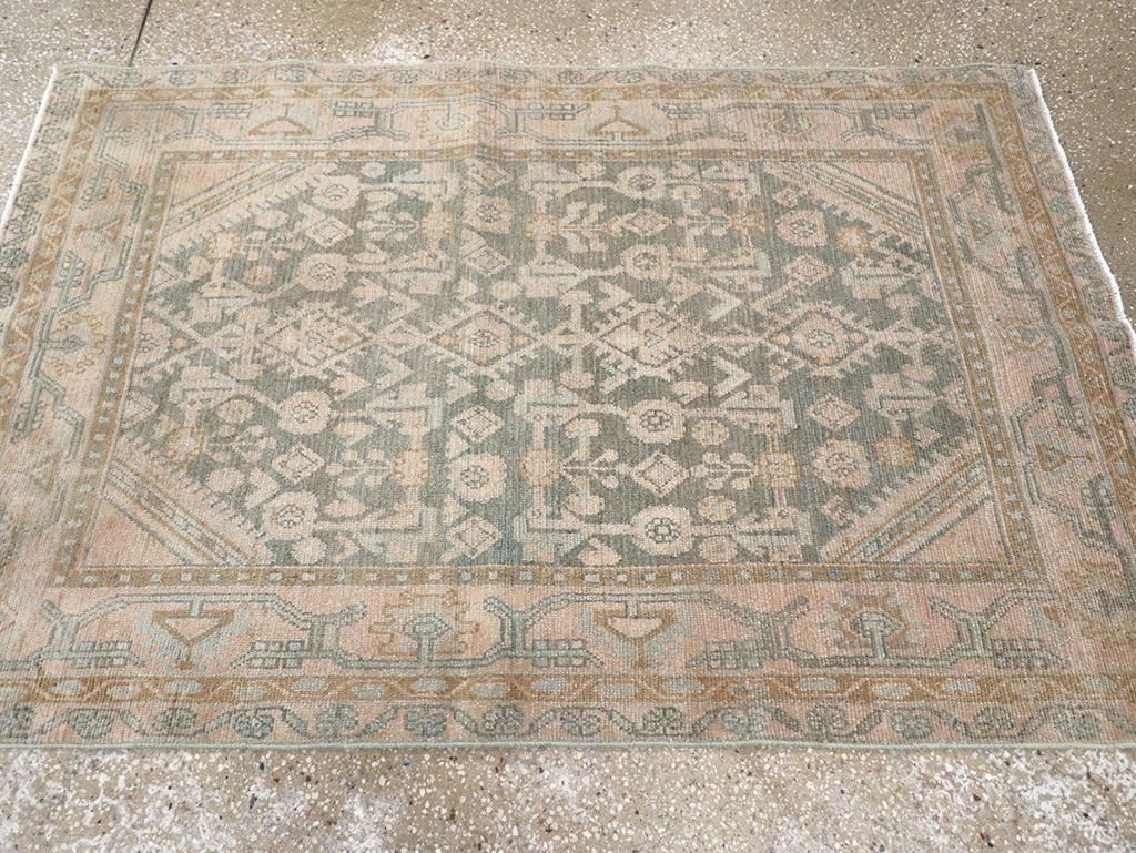 Noué à la main Collection Sabab, tapis persan Malayer du milieu du 20e siècle en vente