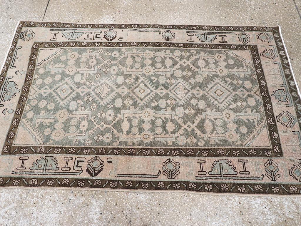 Noué à la main Collection Sabab, tapis persan Malayer du milieu du 20e siècle en vente