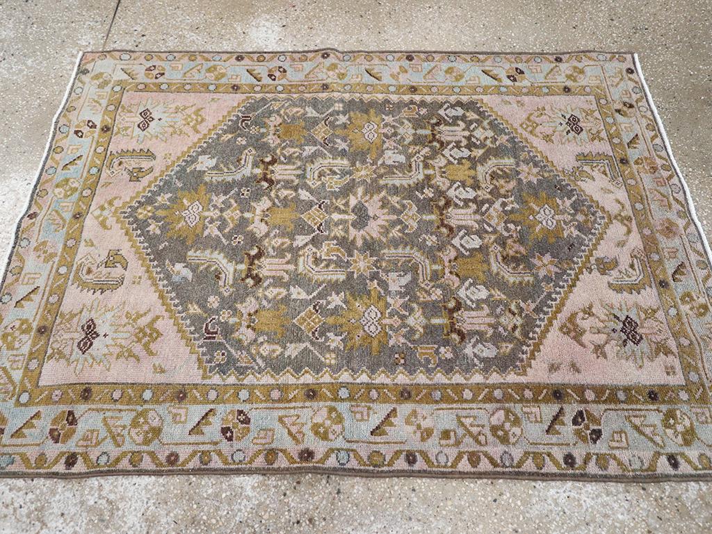Noué à la main Collection Sabab, tapis persan Malayer du milieu du 20e siècle en vente