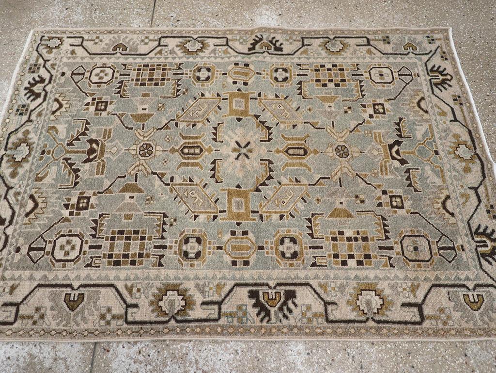 Noué à la main Collection Sabab, tapis persan Malayer du milieu du 20e siècle en vente