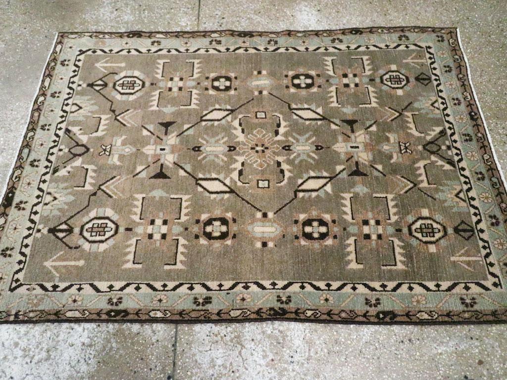 Noué à la main Collection Sabab, tapis persan Malayer du milieu du 20e siècle en vente