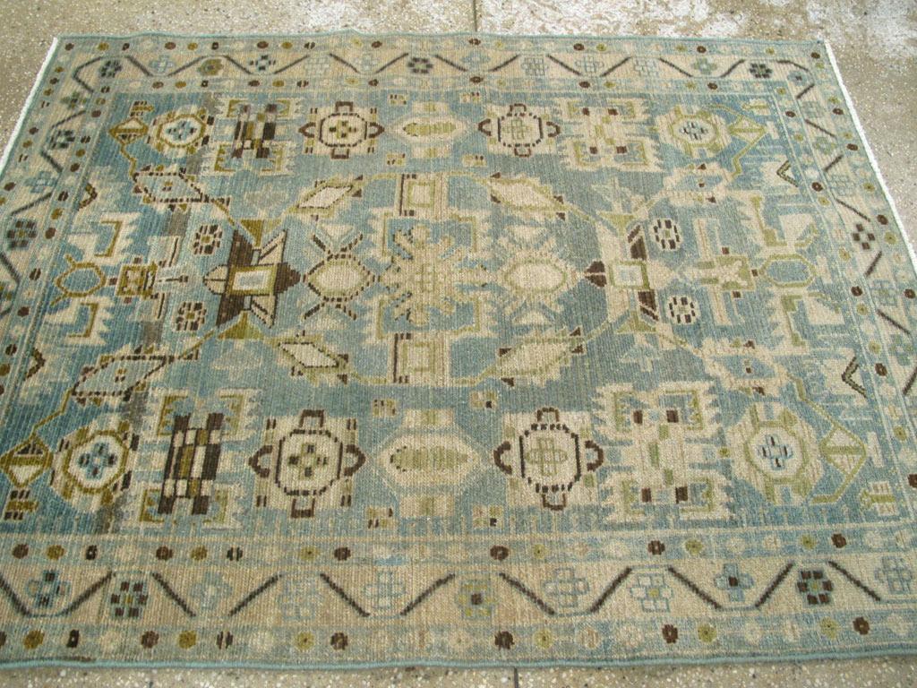 Noué à la main Collection Sabab, tapis persan Malayer du milieu du 20e siècle en vente