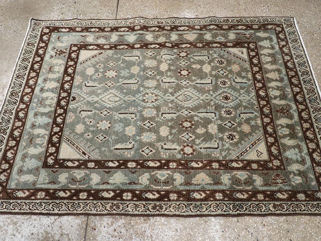Noué à la main Collection Sabab, tapis persan Malayer du milieu du 20e siècle en vente