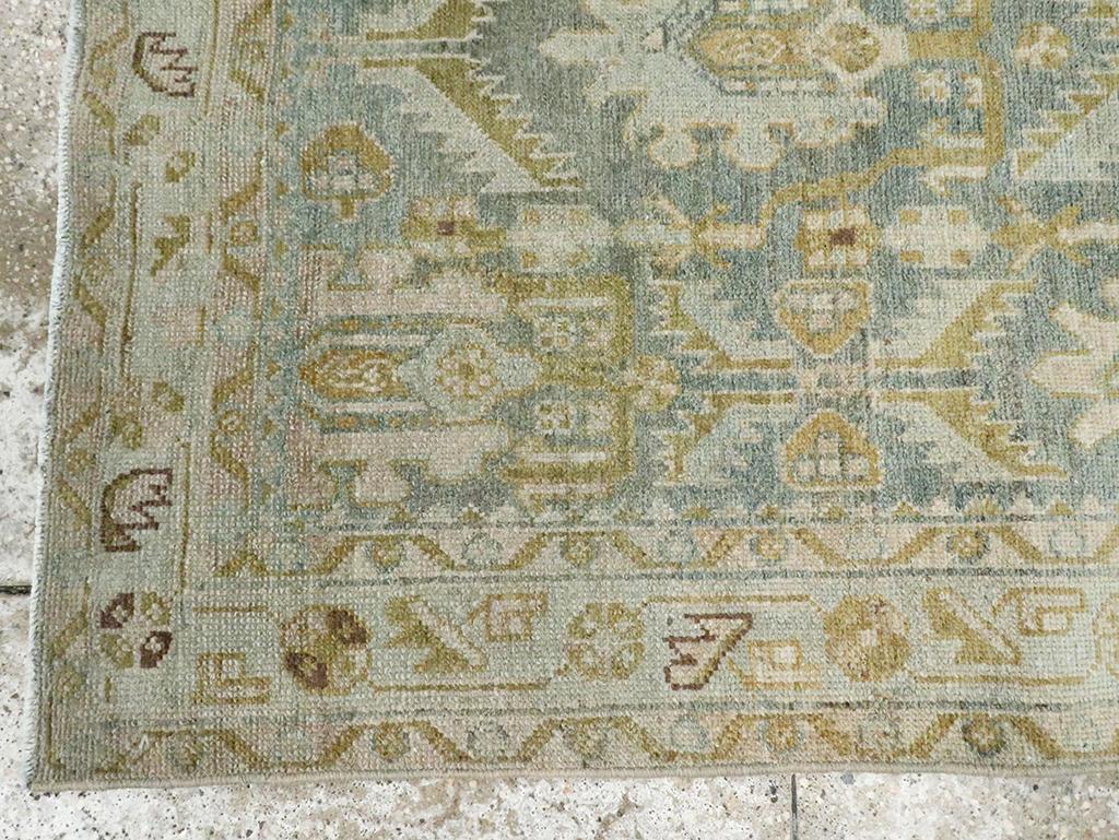 Wool Galerie Shabab Collection Mid-20th Century Persian Malayer Throw Rug For Sale