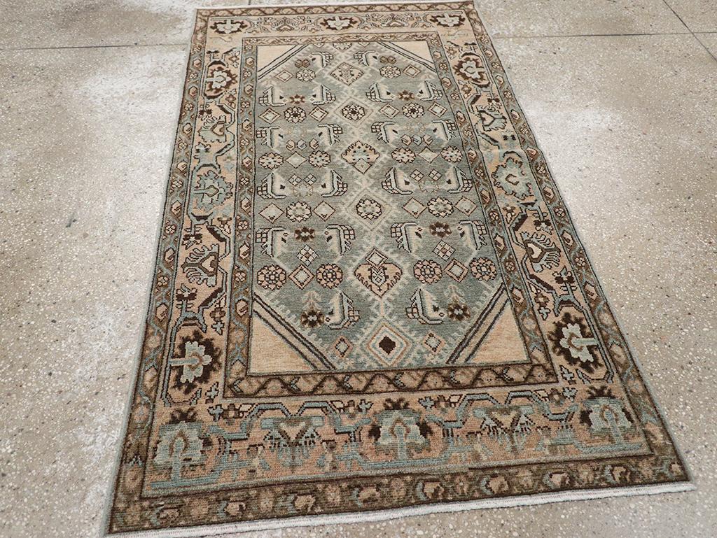 20ième siècle Collection Sabab, tapis persan Malayer du milieu du 20e siècle en vente