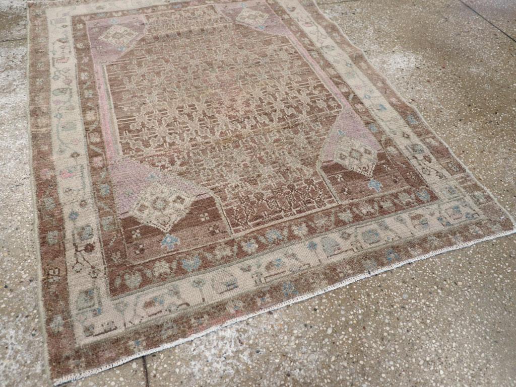 20ième siècle Collection Sabab, tapis persan Malayer du milieu du 20e siècle en vente