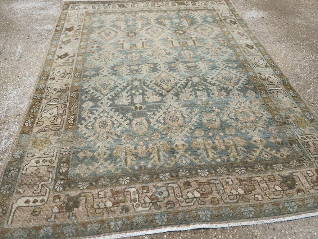 20ième siècle Collection Sabab, tapis persan Malayer du milieu du 20e siècle en vente