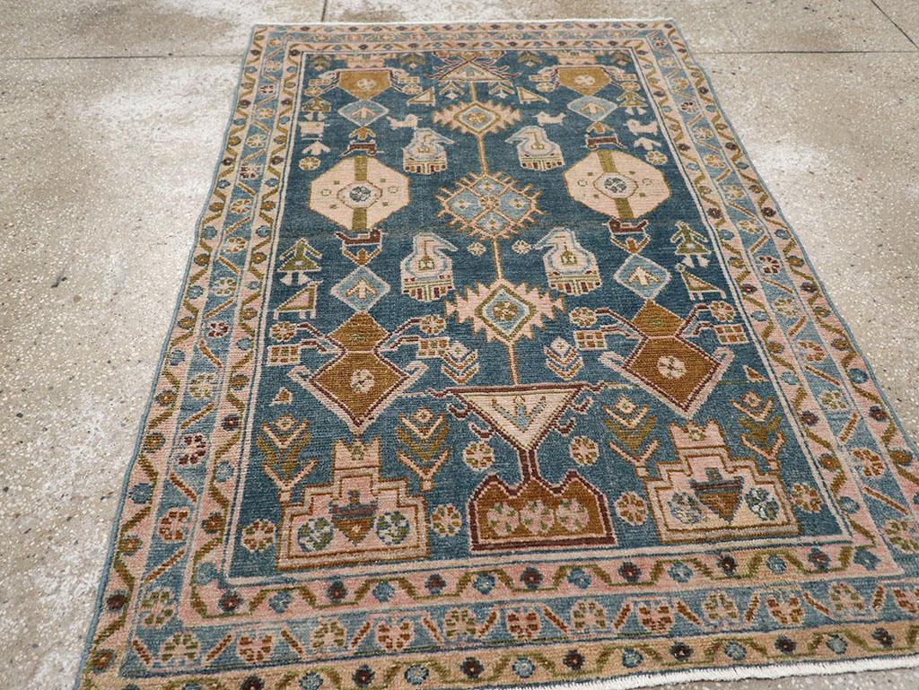 20ième siècle Collection Sabab, tapis persan Malayer du milieu du 20e siècle en vente